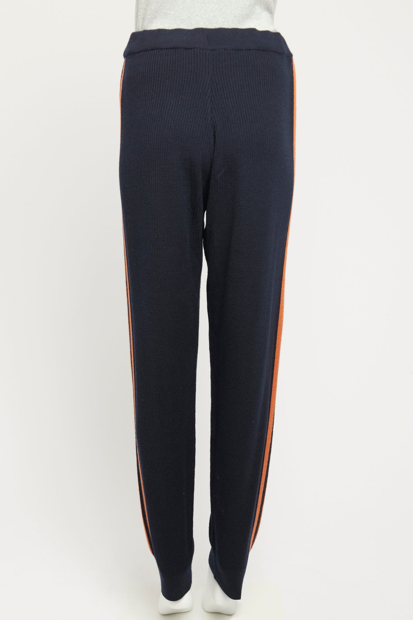 Navy Wool Knit Preowned Track Pant
