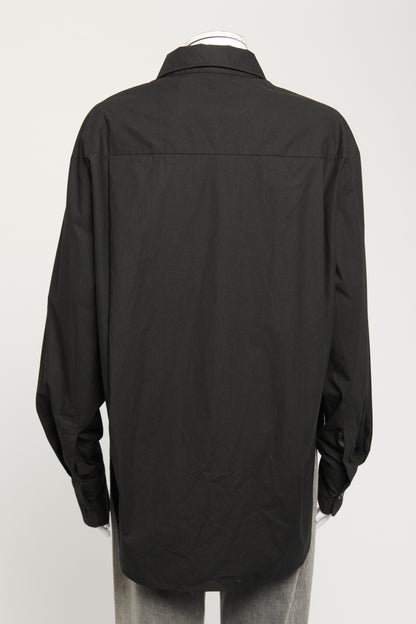 Black Cotton Preowned Lui Shirt