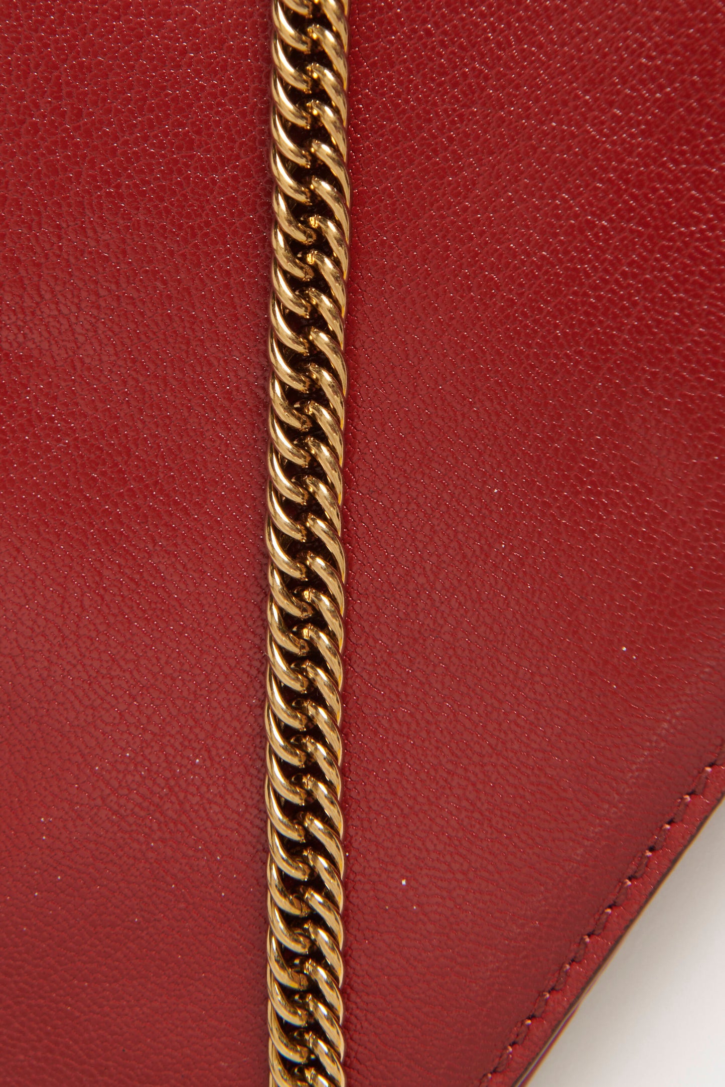 2018 Red Grained Leather Frame GV3 Bag