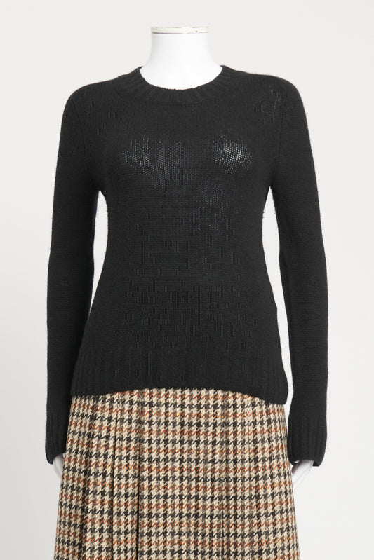 Black Cashmere Crewneck Preowned Jumper