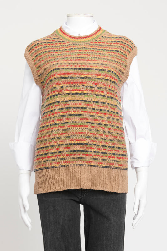 Multi Lovers Rock Wool Preowned Sweater Vest