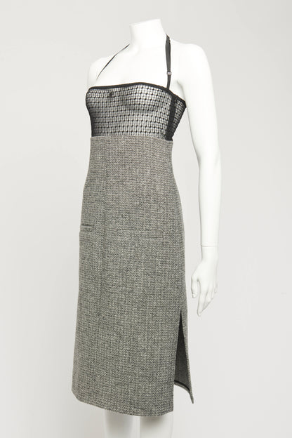 2023 Grey Tweed Preowned Bigout Caviar Dress