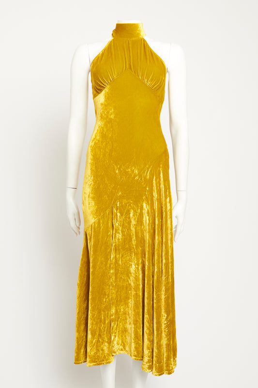 Gold Velvet Vivienne Preowned Maxi Dress