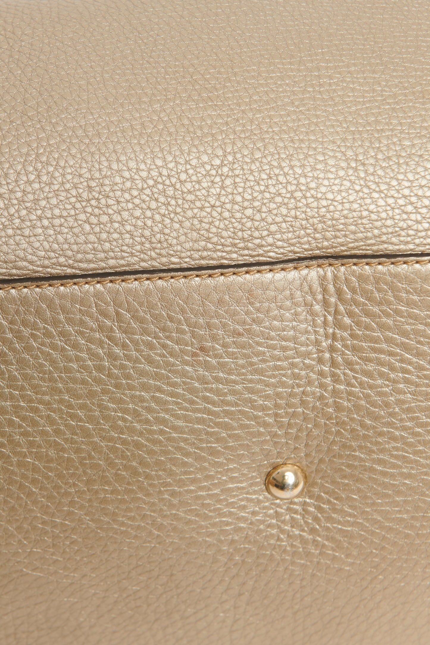 Golden Beige Leather Preowned Bamboo Tote