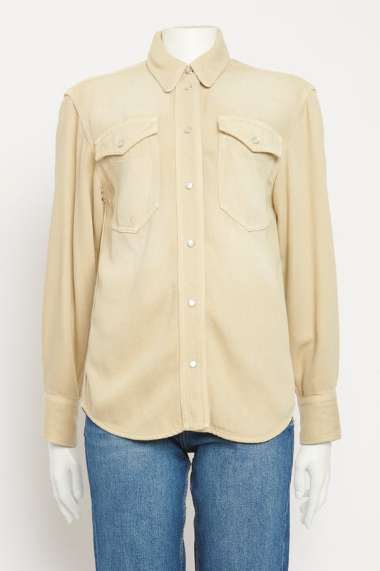 Sand Lyocell Western Tahis Preowned Shirt