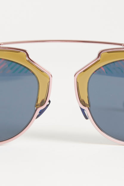 Pink Metal Preowned So Real Sunglasses