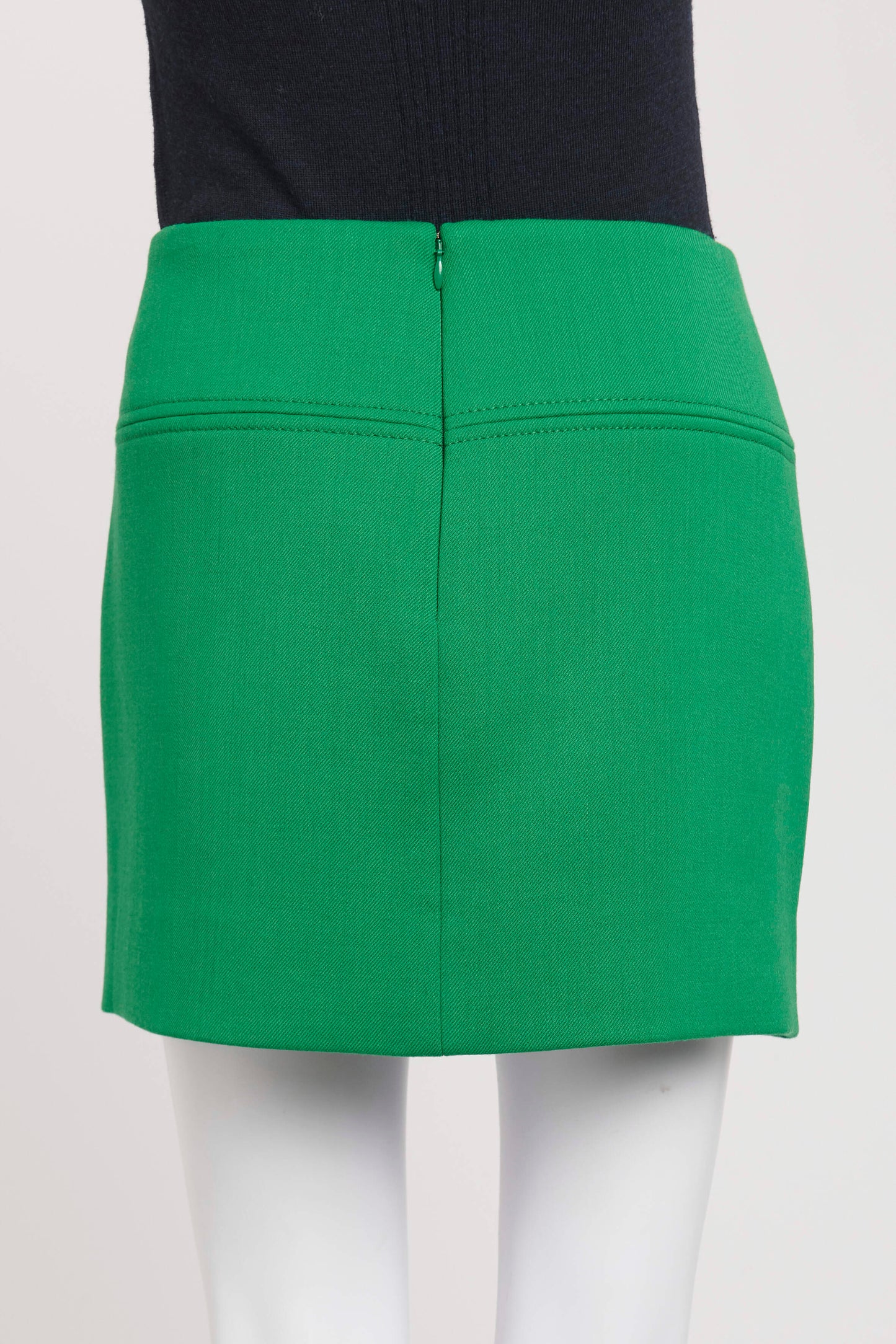 2022 Green Twill Preowned Celestial Pocket Mini Skirt