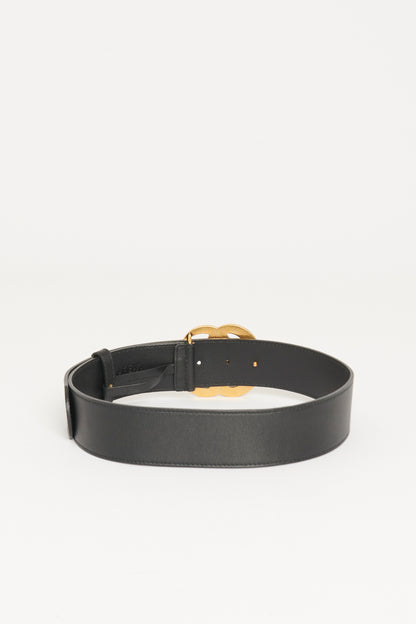 2015 Black Leather Preowned Chunky Marmont Belt