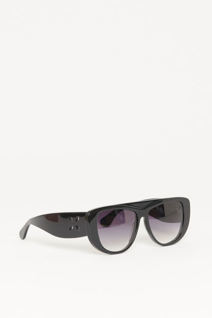 Black Acetate Preowned Oversized Sunglasses
