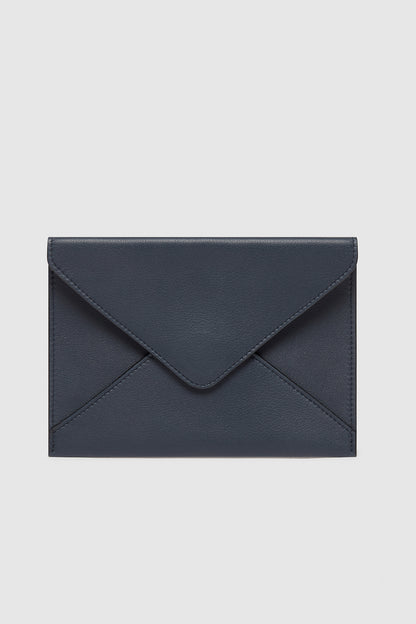 Blue Smooth Calfskin Envelope