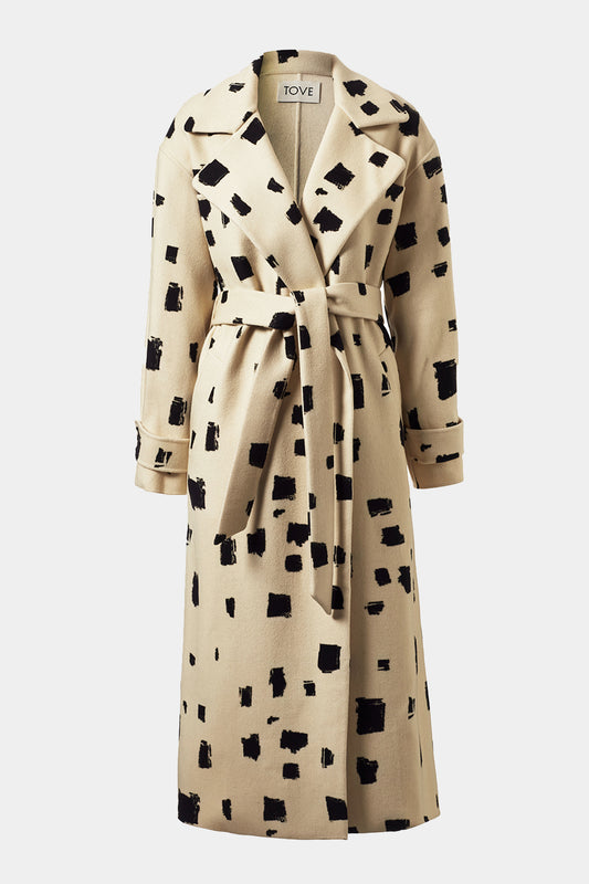 Cream and Black Adut Coat