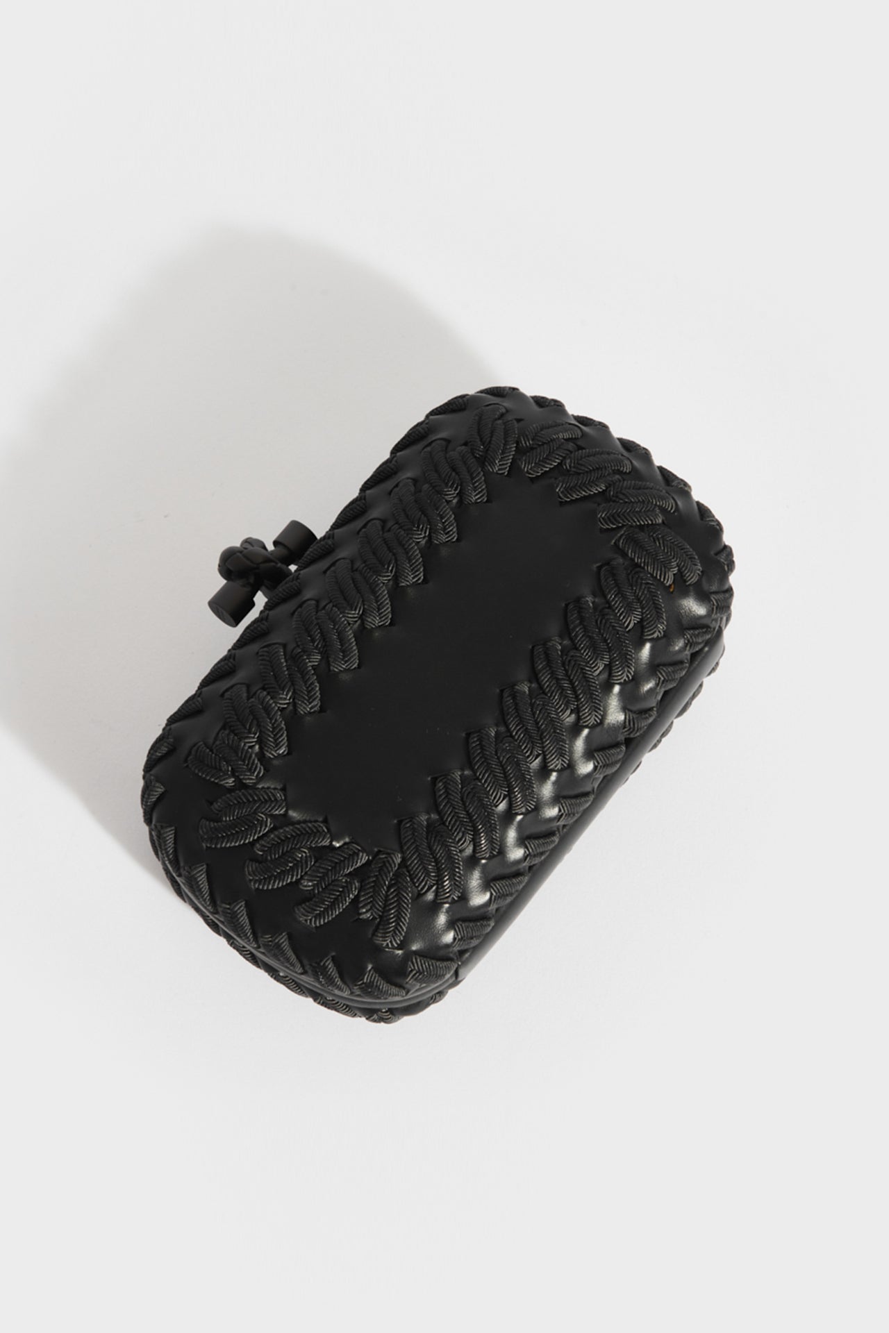 Passementerie Knot Clutch Bag in Black