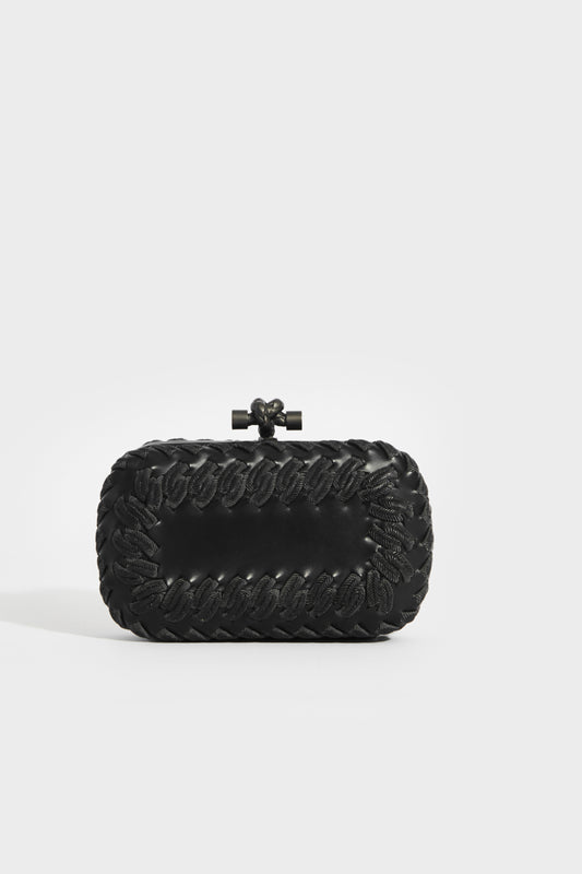 Passementerie Knot Clutch Bag in Black