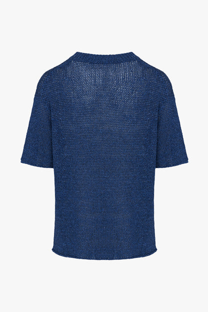 Indigo Charlotte Knitted T Shirt