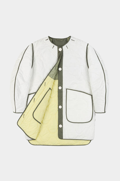 Sage and Yellow Colourblock Quilt jacket