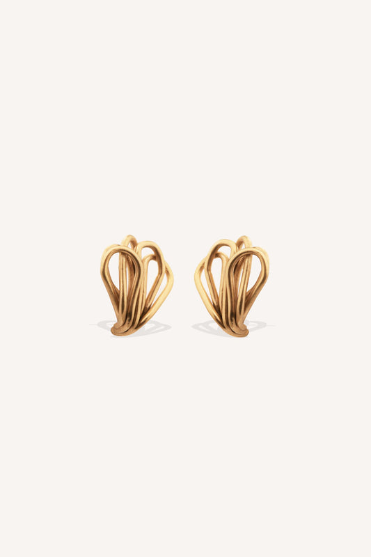 Public Property - Gold Vermeil Clip Earrings