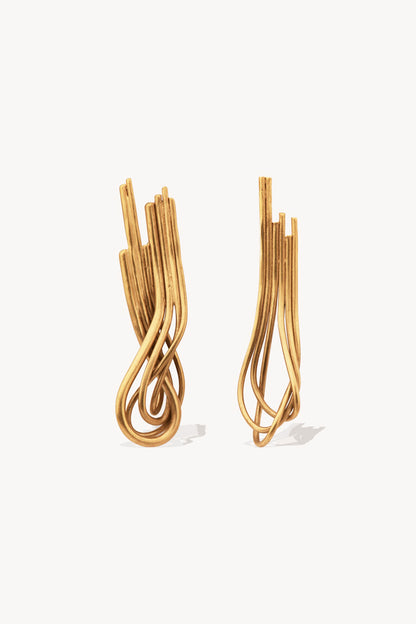 A Few Fibers from Freud's Couch - Gold Vermeil Earrings