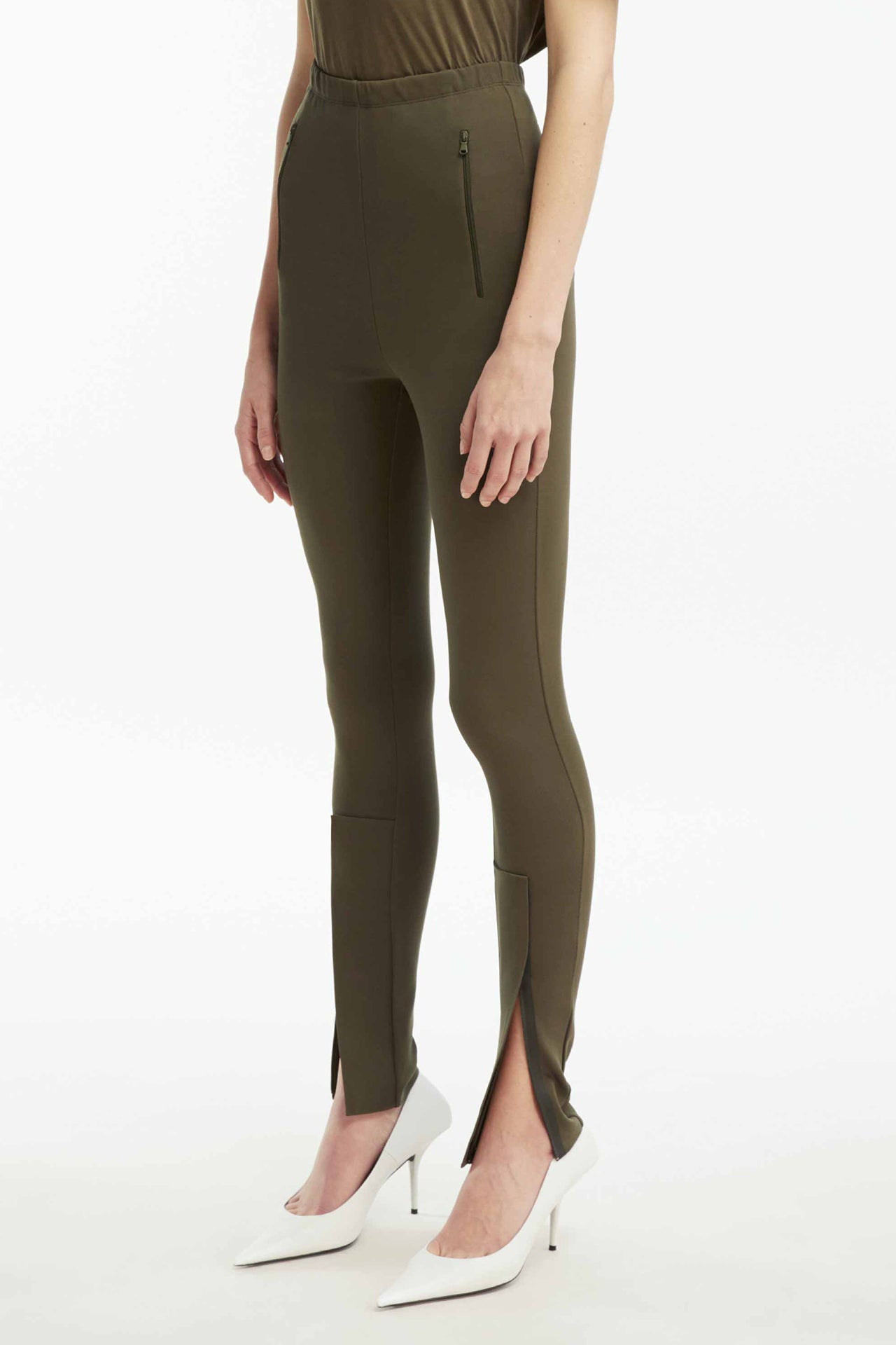 Military Front Zip Legging