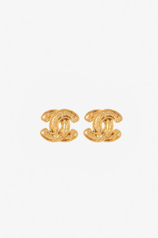 Vintage Chanel Clip-On CC Earrings