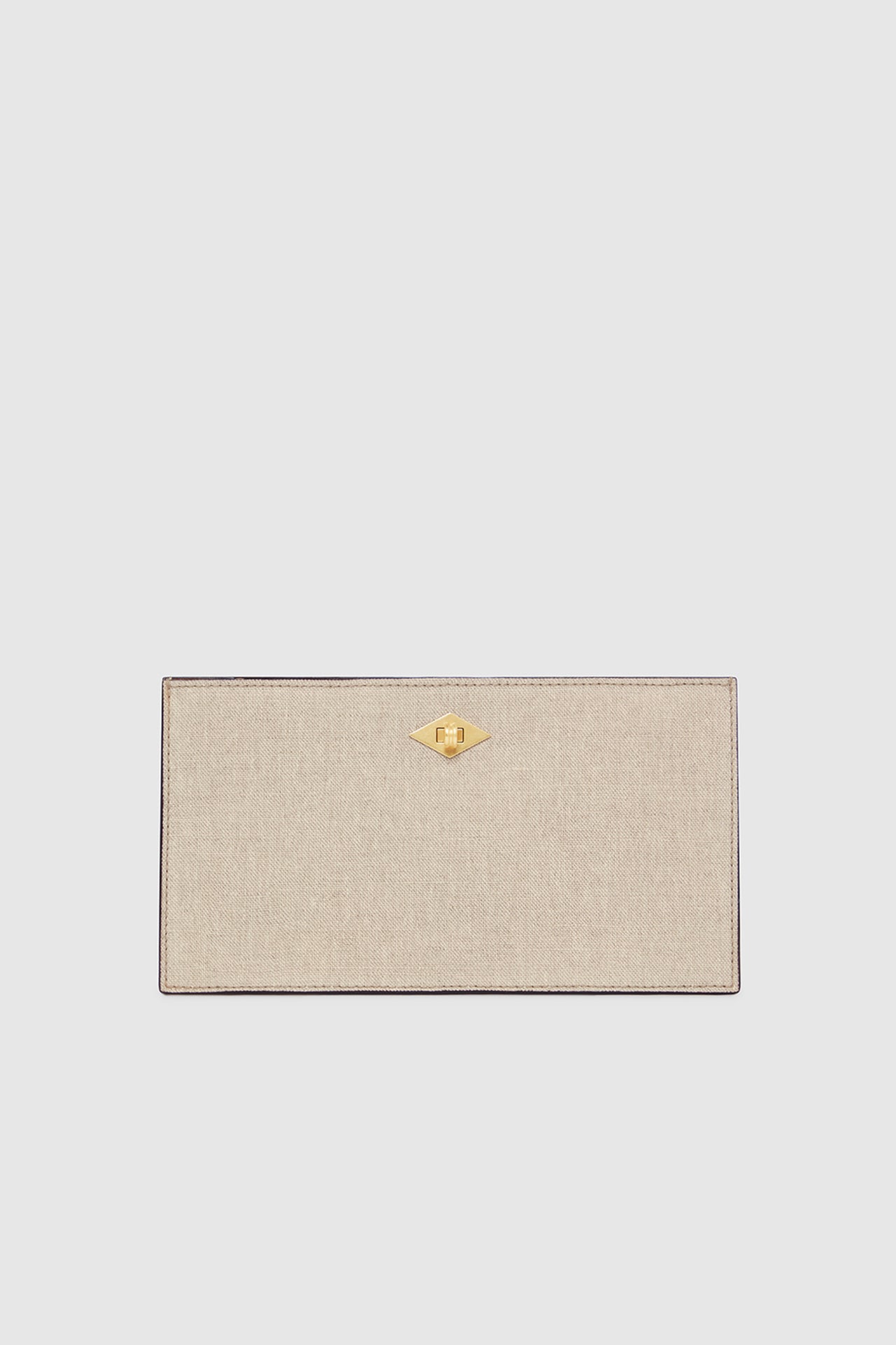 Natural Linen Cognac Ease Bag