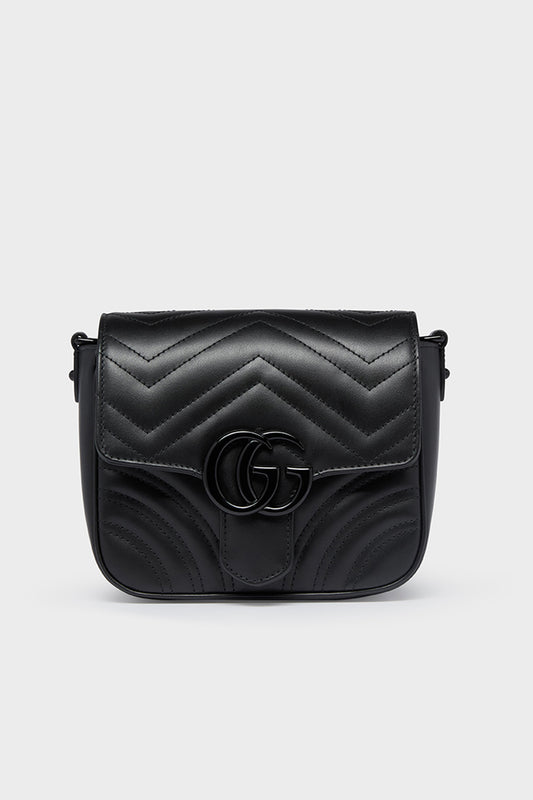 GG Marmont Matelassé Preowned Mini Shoulder Bag in Black