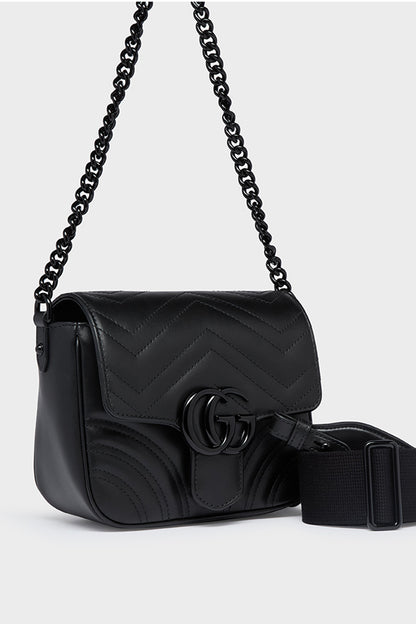 GG Marmont Matelassé Mini Shoulder Bag in Black