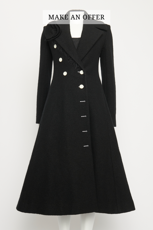 2014 Fall Runway Contrast Wool Preowned Coat