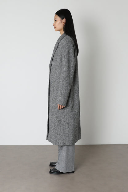 Grey Grandpa Tweed Coat