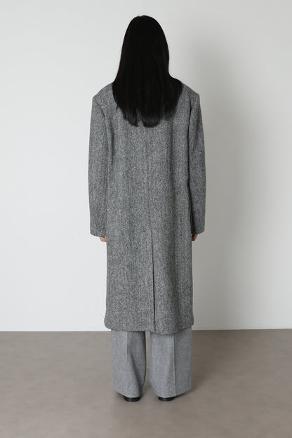 Grey Grandpa Tweed Coat