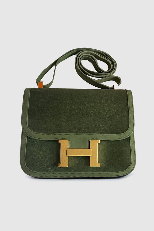 Green Suede Vintage Constance Preowned Bag