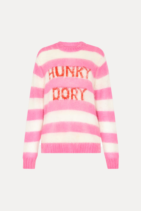 Pink Hunky Dory Oversized Mohair Jumper