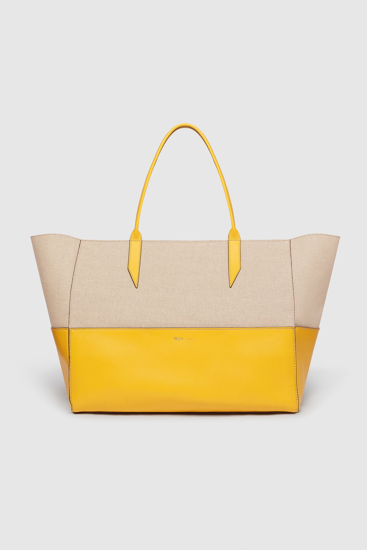 Natural Factory Yellow Linen Incognito Large Cabas Bag