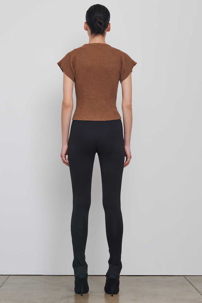 Brown Knit T-Shirt