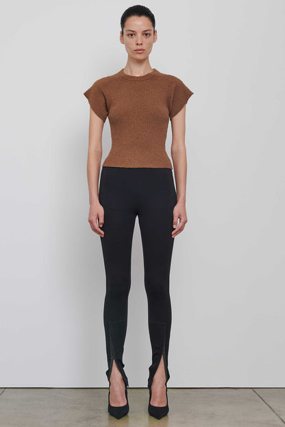 Brown Knit T-Shirt