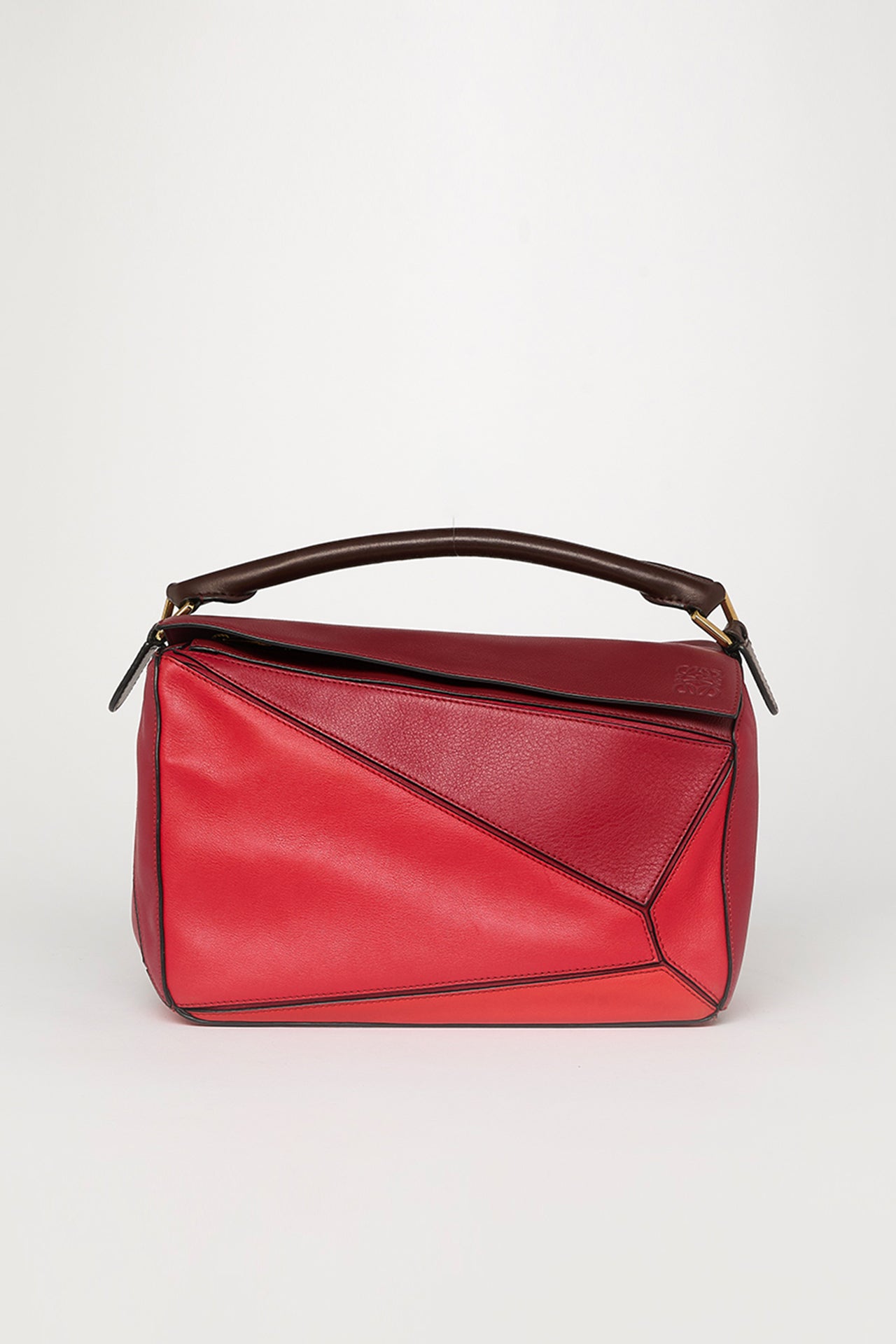 Puzzle Medium Tricolor Bag in Red