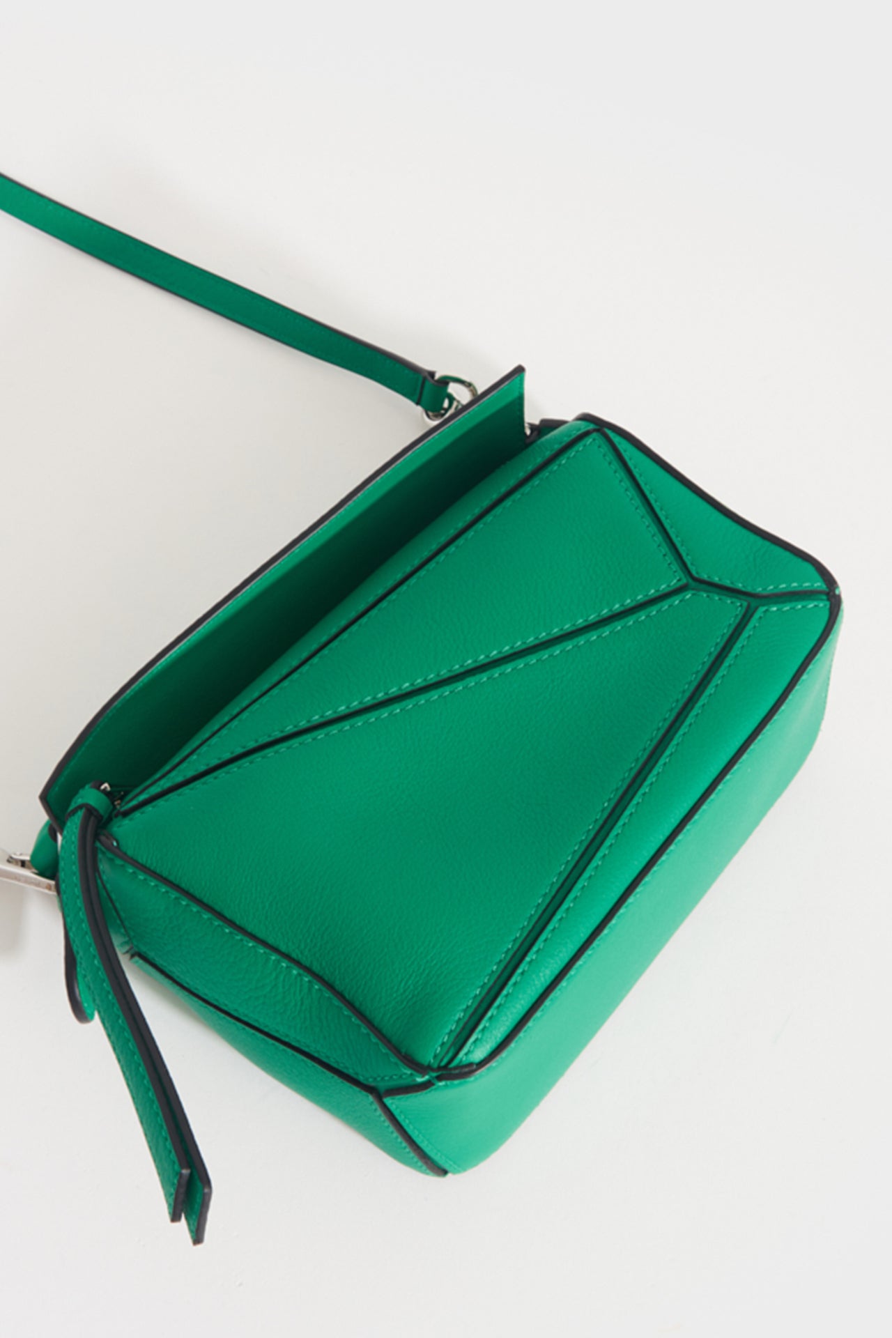 Puzzle Mini Leather Bag Jungle Green