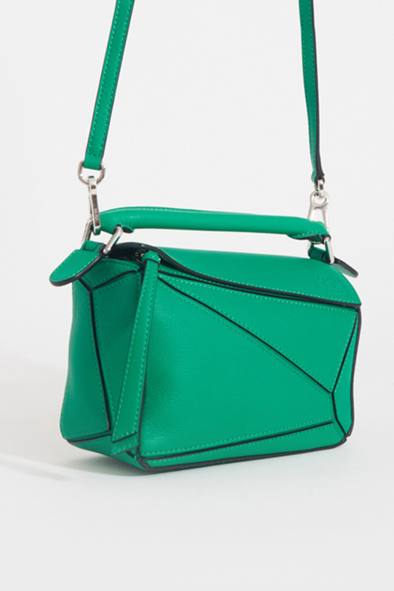 Puzzle Mini Leather Bag Jungle Green