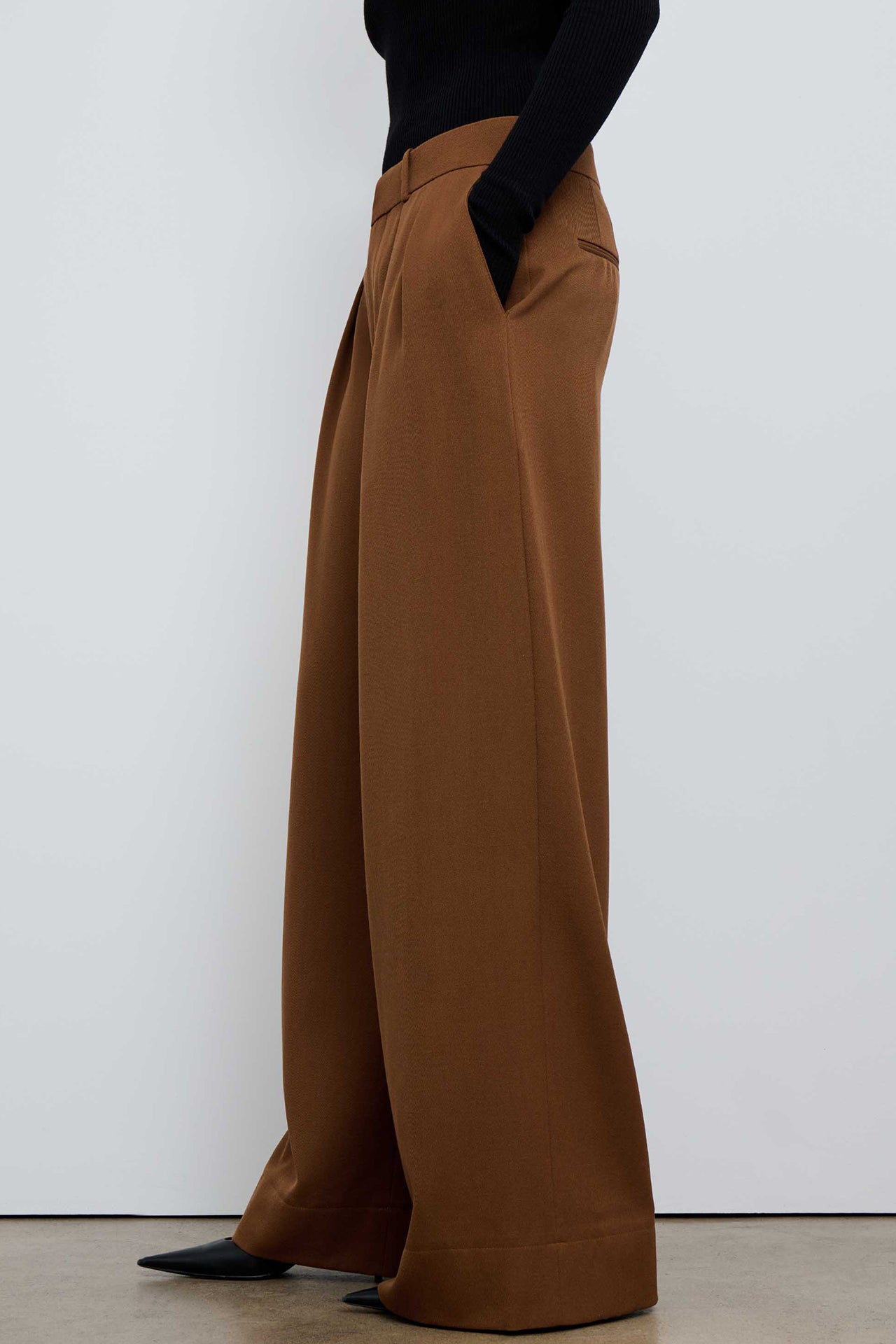 Brown Low Rise Trouser