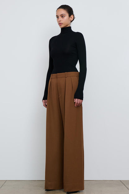 Brown Low Rise Trouser