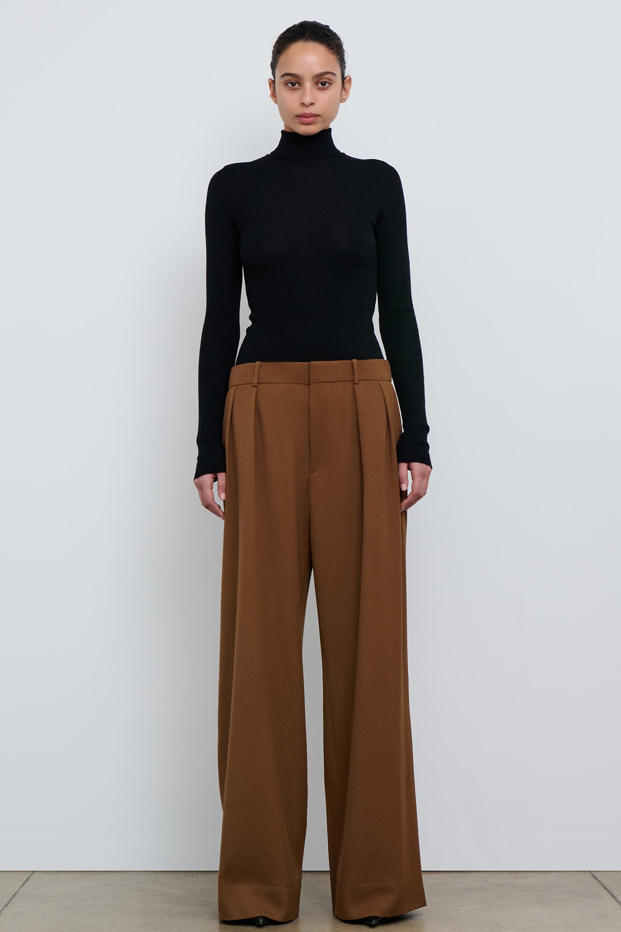 Brown Low Rise Trouser