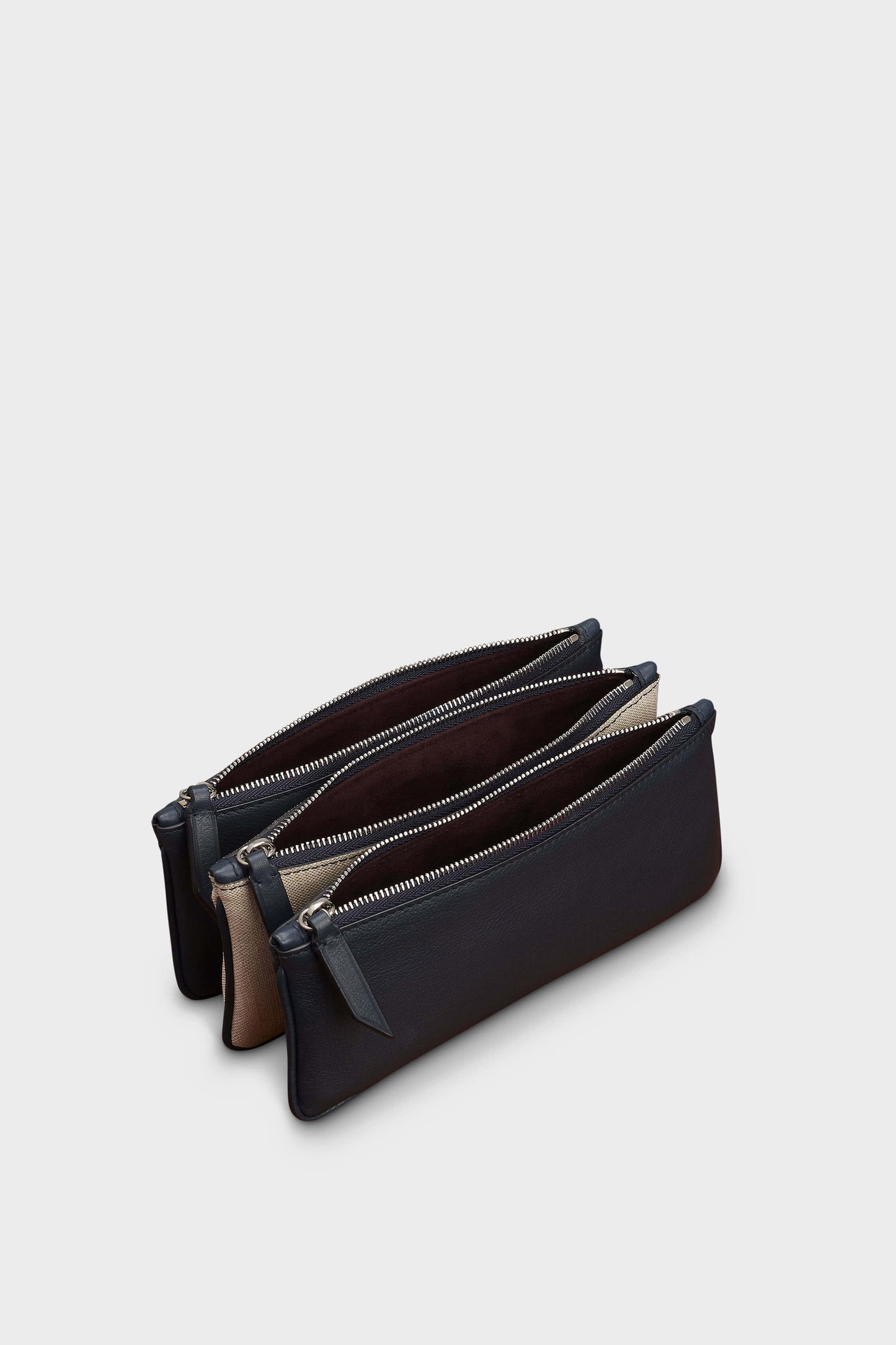 Slate/Linen Magnetic Trio Bag