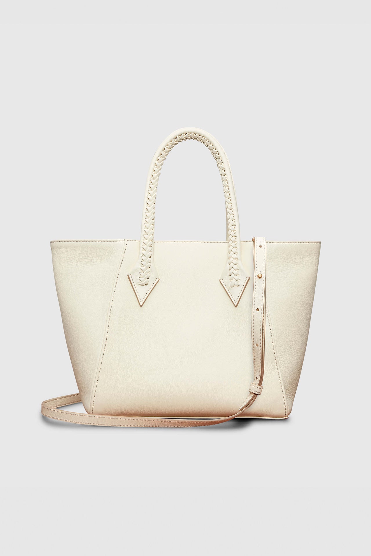 White Sand Smooth Calfskin Vérité Medium Bag