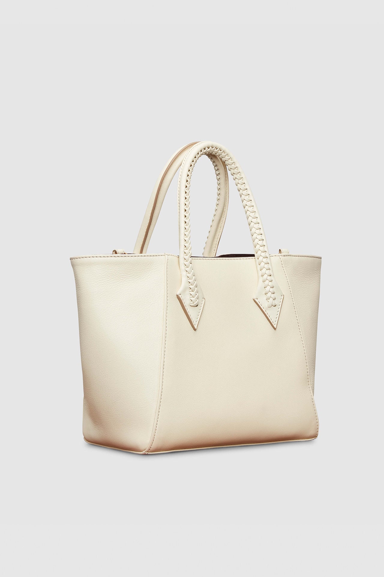 White Sand Smooth Calfskin Vérité Medium Bag