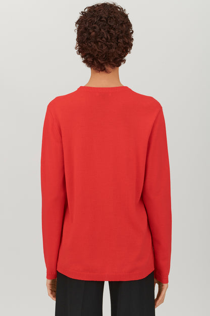 Red Ciao Bella Merino Wool Jumper