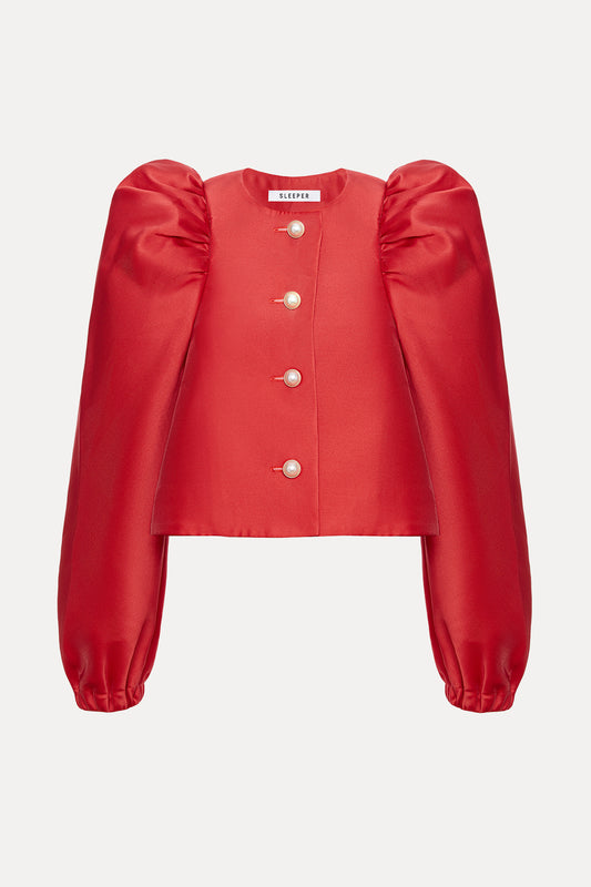 Red Mystery Puff Jacket