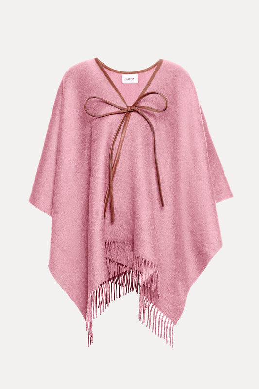 Pink Medusa Wool Poncho