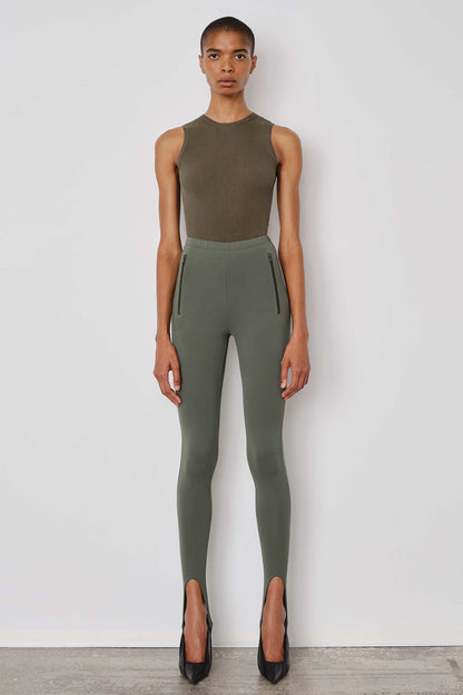 Green Stirrup Legging