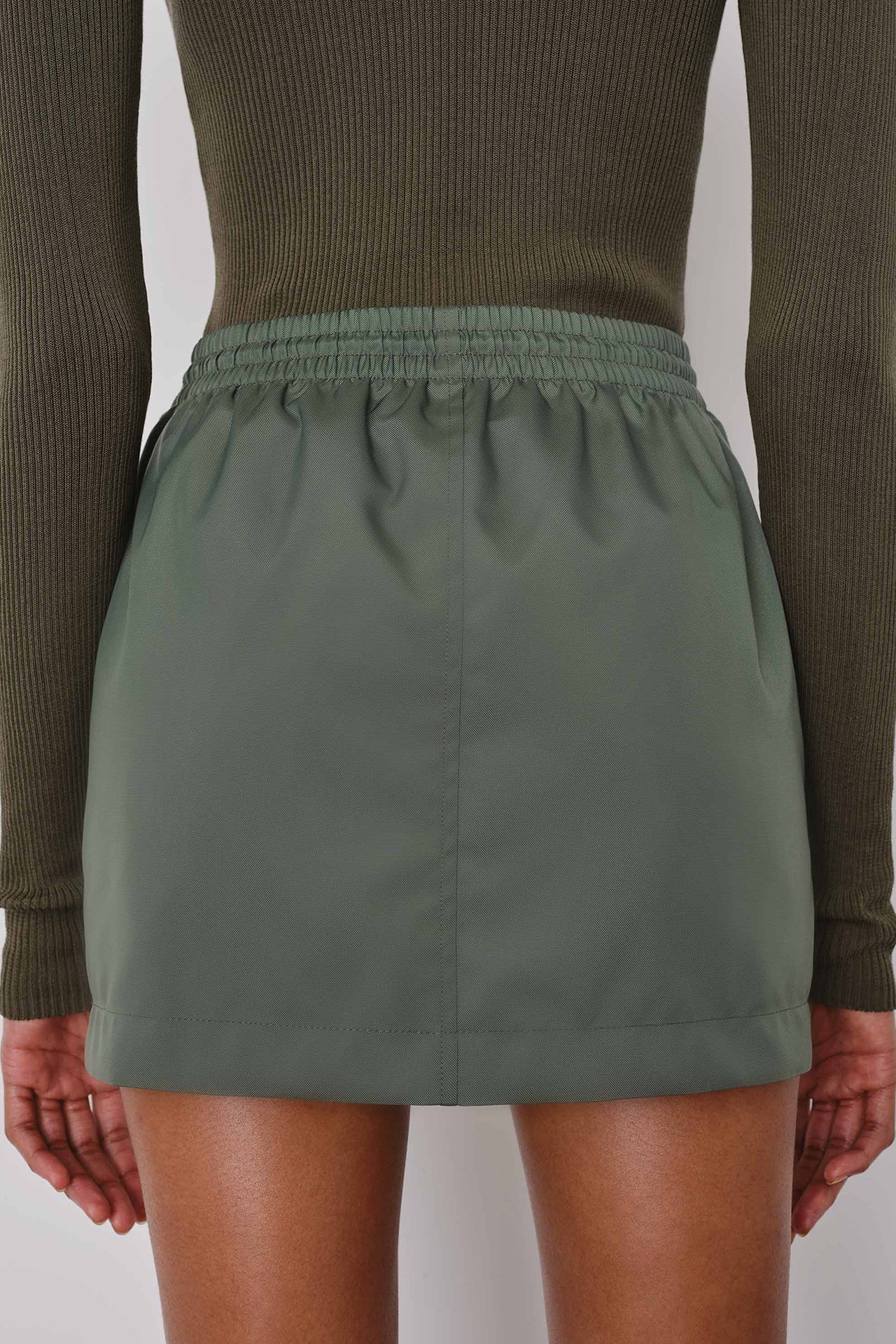 Green Utility Skirt Mini