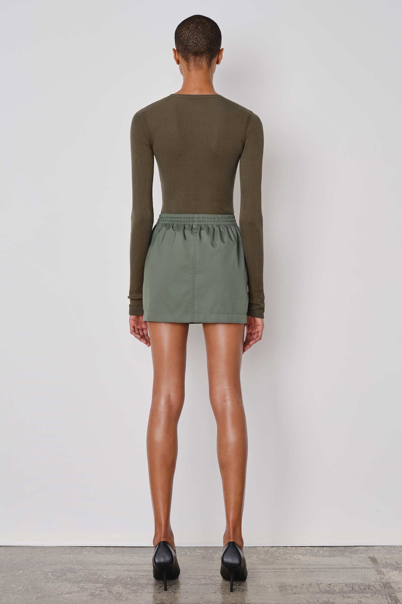 Green Utility Skirt Mini