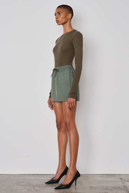 Green Utility Skirt Mini